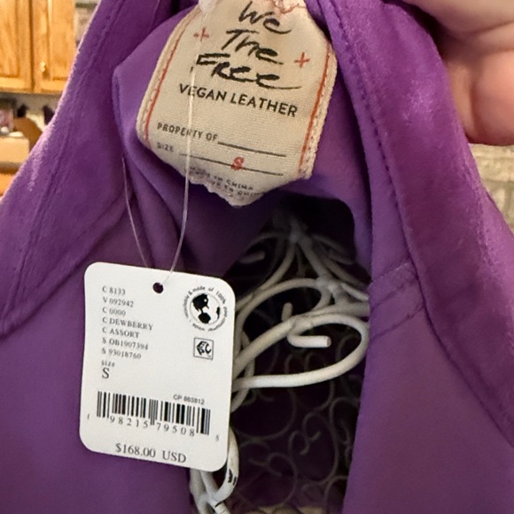 We The Free Vegan Leather Jacket in Purple - Picture 4 of 4
